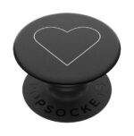 Popsockets 2 White Heart Black Holder and Phone Stand