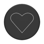 Popsockets 2 White Heart Black Holder and Phone Stand - Image 3