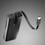 SBS 10000mAh PD 20W Powerbank with LCD Display and Built-in USB-C Cable - Gray - Image 5