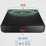 SBS Mag Power Qi2 5000 mAh Powerbank Compatible with MagSafe - Black - Image 3