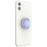 Popsockets Luxe Iridescent Dichroic Phone Holder and Stand - White - Image 6