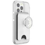 Popsockets PopWallet+ PopGrip PW+ MS G2 MagSafe Wallet Phone Holder and Stand, White and Transparent - Image 4