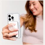 Popsockets PopWallet+ PopGrip PW+ MS G2 MagSafe Wallet Phone Holder and Stand, White and Transparent - Image 8