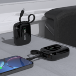 Dudao K32 Powerbank 22.5W 10000 mAh with Built-in USB-C/ Lightning Cable - Black - Image 4