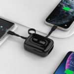 Dudao K32 Powerbank 22.5W 10000 mAh with Built-in USB-C/ Lightning Cable - Black - Image 5