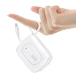 Dudao K32 22.5W 10000 mAh Powerbank with Built-in USB-C/ Lightning Cable - White - Image 2