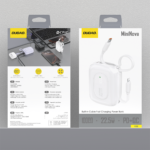 Dudao K32 22.5W 10000 mAh Powerbank with Built-in USB-C/ Lightning Cable - White - Image 5