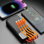 Dudao K6Pro Universal 10000mAh Power Bank with USB Cable, USB Type C, Lightning Black (K6Pro-black) - Image 4