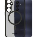 Samsung S25 5G Magsafe silikoon tagakaas, läbipaistev must