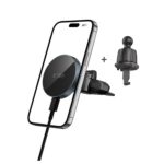 Tech-Protect mm15W-V5 Magnetic MagSafe Car Mount for Air Vent/CD Slot - Black - Image 2
