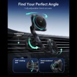 ESR OmniLock Qi2.2 Magnetic MagSafe Car Air Vent Mount - Black - Image 6