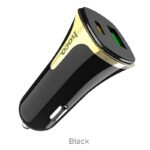 Auto USB adapter HOCO Z31A kiirlaadija Quick Charge 3.0 + Type-C PD, must