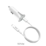 Auto USB adapter Hoco Z31A kiirlaadija Quick Charge 3.0 + (3.1A) Type-C PD  + Type-C-Lightning, valge