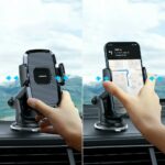 Joyroom car phone holder with telescopic extendable arm for dashboard and windshield black (JR-ZS259) - Image 4
