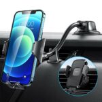 Joyroom car phone holder with flexible arm for dashboard or windshield, black (JR-ZS259) - Image 2