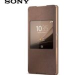 Sony Xperia Z3 Plus Smart window function originaal raamatuna kaaned, SCR30 pruun