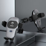 Dudao Automatic Car Holder with Built-in Qi 15W Wireless Charger Gray (F20xs) - Image 7