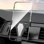 Gravity smartphone car holder, silver (YC07) - Image 4