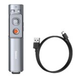 Baseus Kaugjuhtimispult esitluse juhtimiseks laserkursoriga Presenter(laaditav versioon) hall/Baseus Orange Dot Wireless Presenter (Red Laser)(Charging version) gray