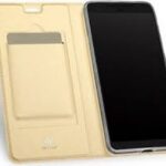 Xiaomi Redmi Note 8 Pro ümbriskaaned kaarditaskuga Dux Ducis "Skin Pro", gold