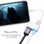 HDMI ekraaniadapter iPhone'ile ja iPad'ile USB-port laadimine 2in1 HDMI-ühilduv muundur HDTV 1080P digitaalne AV-adapter