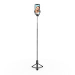 Selfie stick WHS1Y telescopic tripod 1m with phone holder - black - Image 5