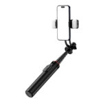 Selfie stick WC12YDS 1.3m aluminum alloy telescopic tripod with dual lamp and phone holder - black - Image 7