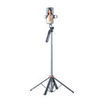 Selfie stick WH181D-Y1S 1.75m aluminum alloy telescopic tripod with dual lamp and phone holder - black - Image 2