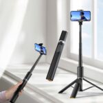 Tech-Protect L08S Bluetooth Selfie Stick with Remote Control, Tripod up to 141cm - Black - Image 6