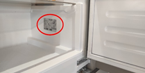 Külmiku kleebise asukoht 2
