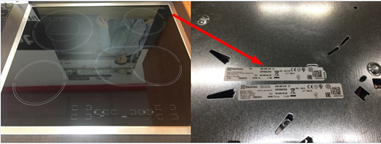 Pliidi teeninduskleebise asukoht